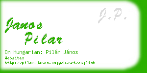 janos pilar business card